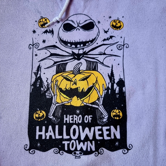 Disney The Nightmare Before Christmas 'Hero Of Halloween Town" Jack Hoodie Sz M - Picture 5 of 9